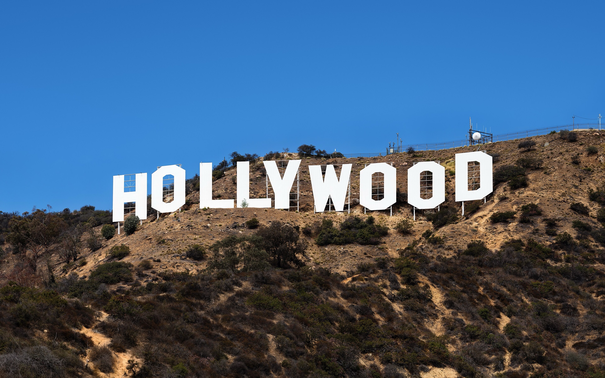 Hollywood Sign in the hills above Los Angeles