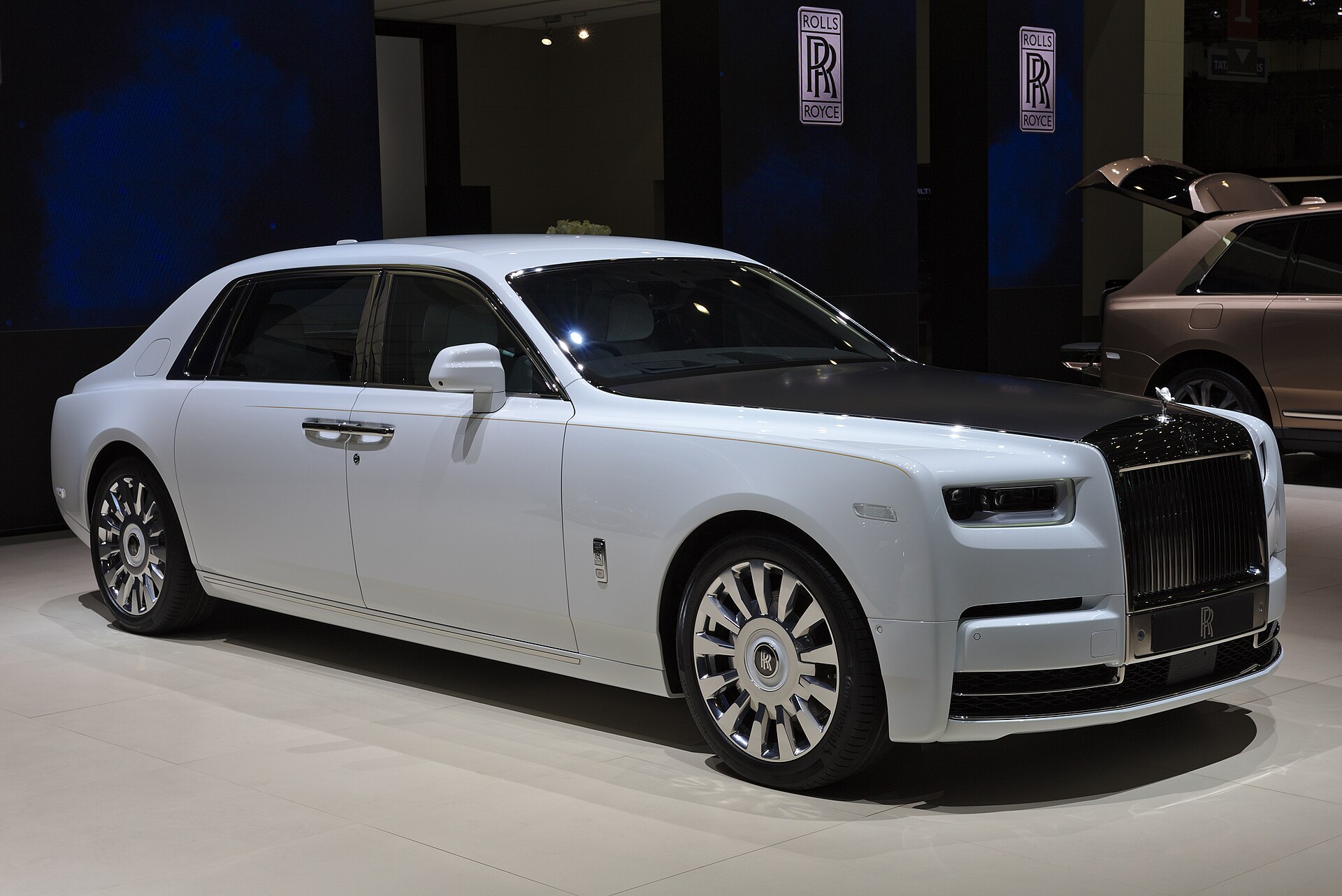 Rolls-Royce Phantom VIII on the Rolls-Royce stand at the 2019 Geneva Motor Show